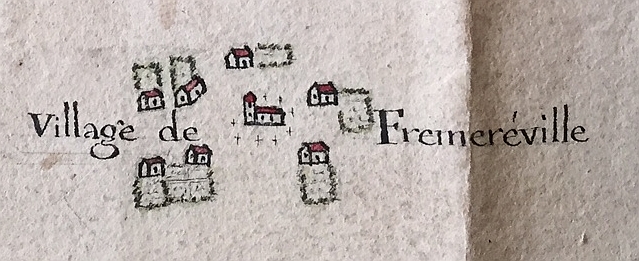 Carte du village de Frmerville en 1768
